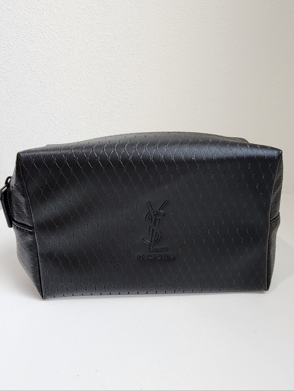 Yves Saint Laurent Black Quilted Leather Cosmetic Pouch